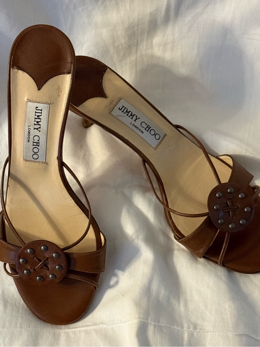 Authentic JIMMY CHOO LONDON
Vintage Rare brown leather slide sandals - Picture 4 of 9